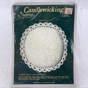 Vintage Candlewicking By Needle Magic Crossed Tulips